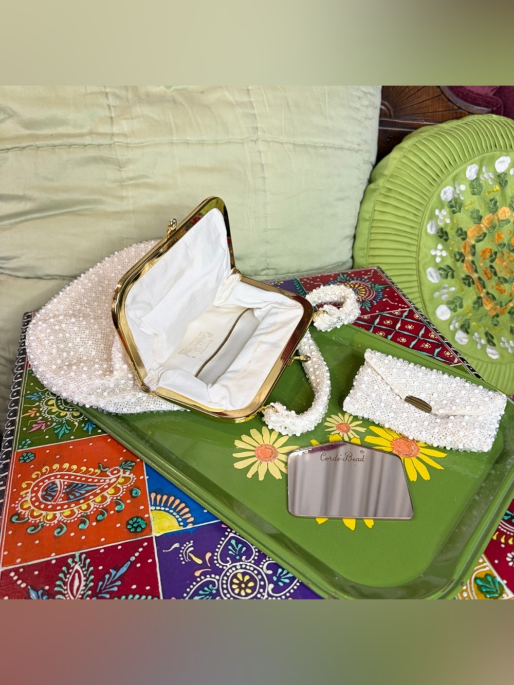 Corde’ Bead Bag, Mirror and Coin Purse - Picture 4 of 8